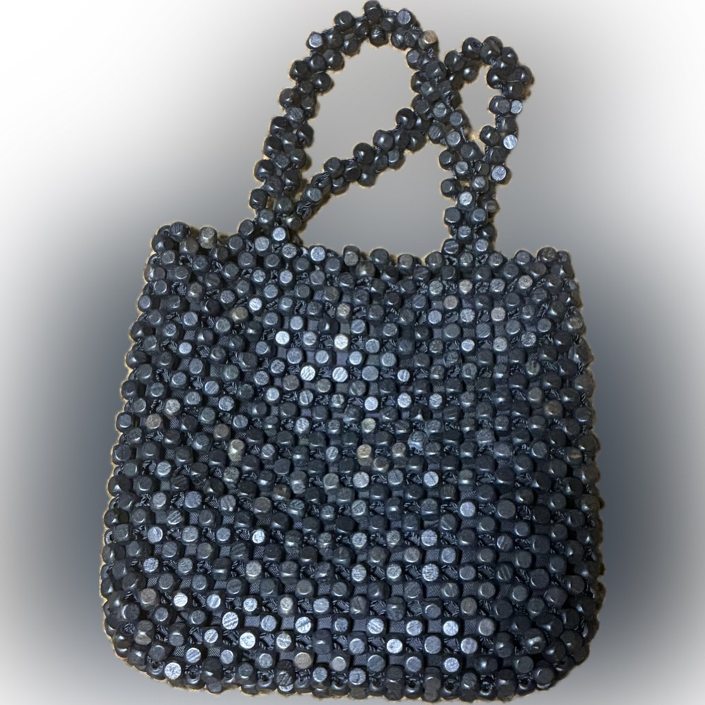 THE SAK Black Beaded Shoulder Bag | Handmade | Statement Purse - Picture 2 of 5